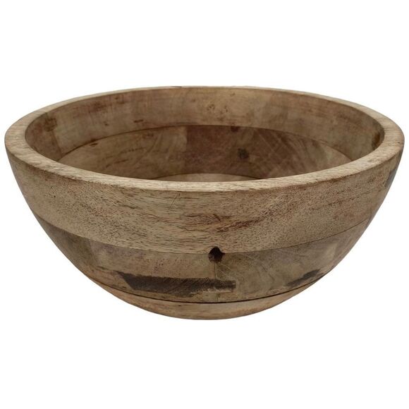 Primitive Handmade Rustic Wooden Dough Bowl - Picture 1 of 15